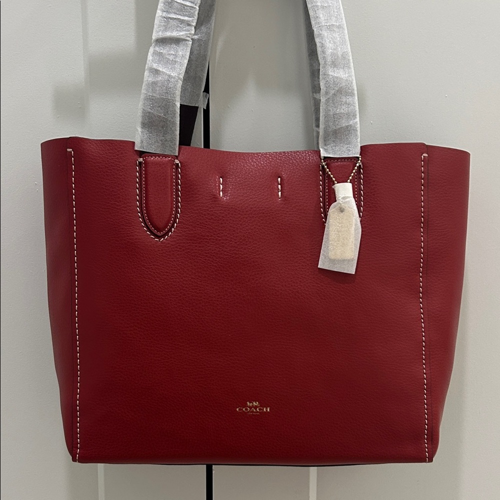 Coach (NWT) Derby Tote in Red/Oxblood